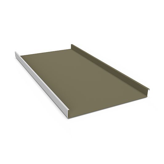 3D rendering of a gray metal tray with raised sides on a white background