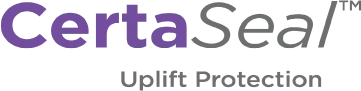 CertaSeal logo with the words “Uplift Protection” in purple and gray.