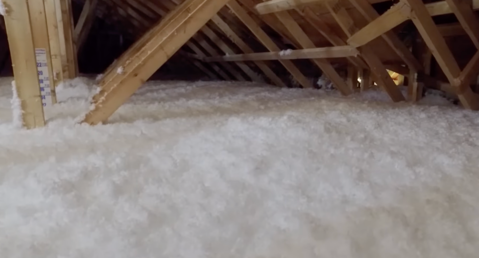 Result of applied blown-in insulation