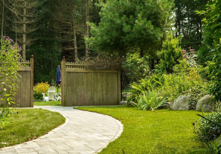 new stone walkway