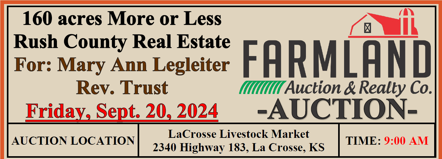 An advertisement for farmland auction and realty co. An advertisement for farmland auction and realty co.