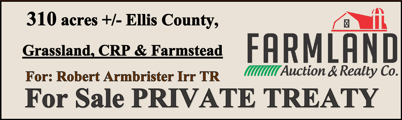 A farmland auction and realty co. advertisement for a private treaty sale A farmland auction and realty co. advertisement for a private treaty sale