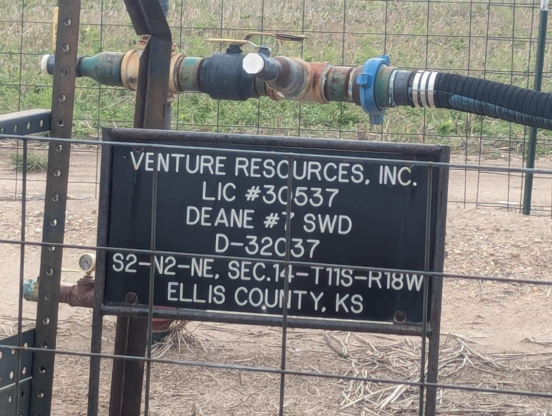A sign that says venture resources inc. on it