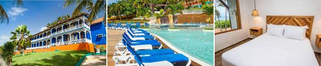 Una imagen borrosa del horizonte de una ciudad, una piscina y un dormitorio.