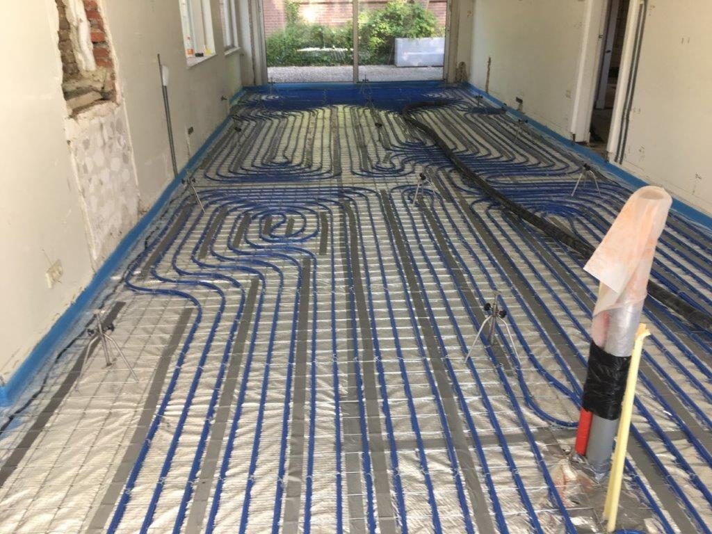 vloerverwarming is onderdeel van elk project