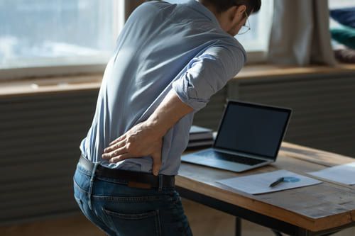 man needing physio for sciatica