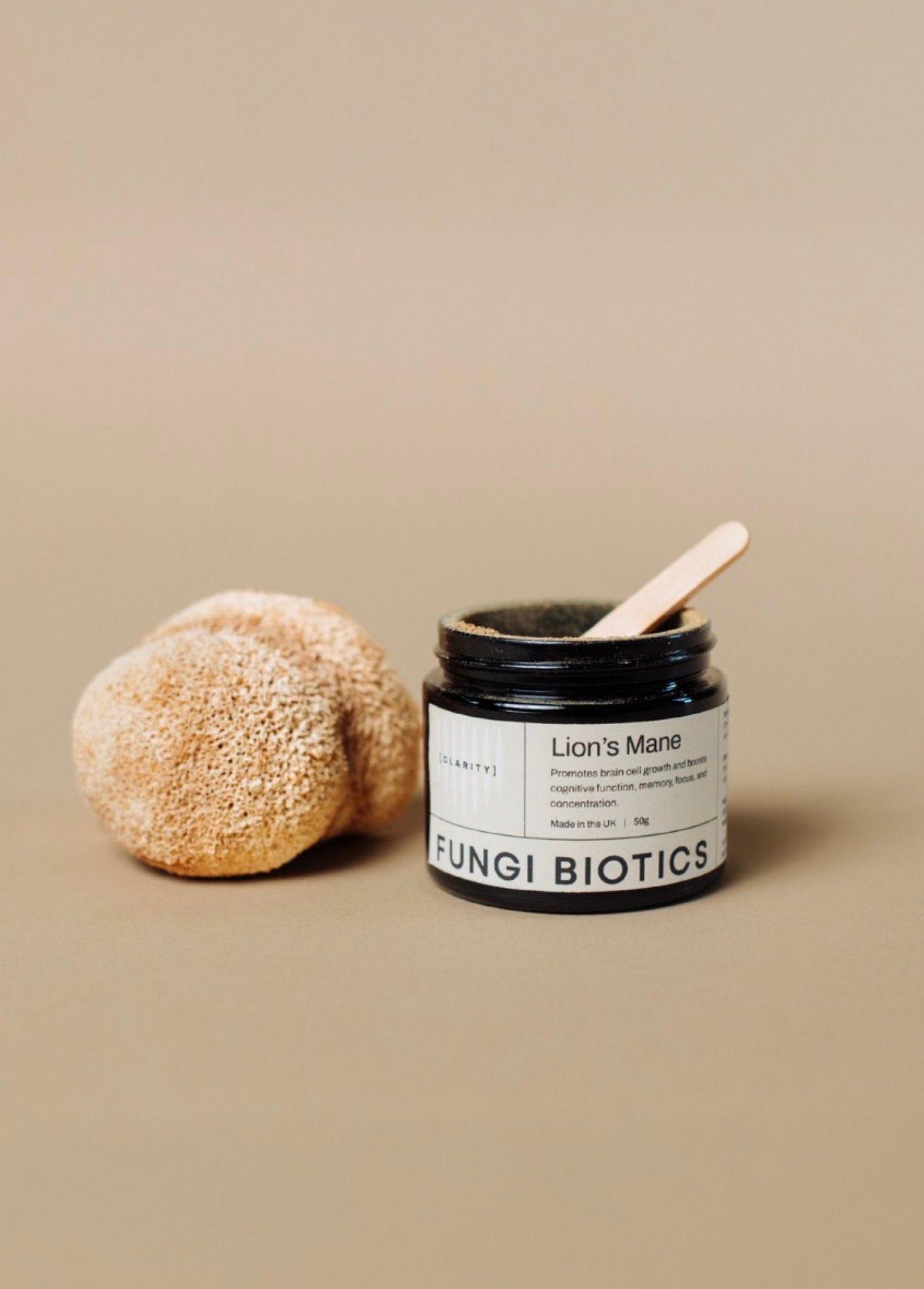 Fungi Biotics Lions Mane powder product shoot REGO Creative