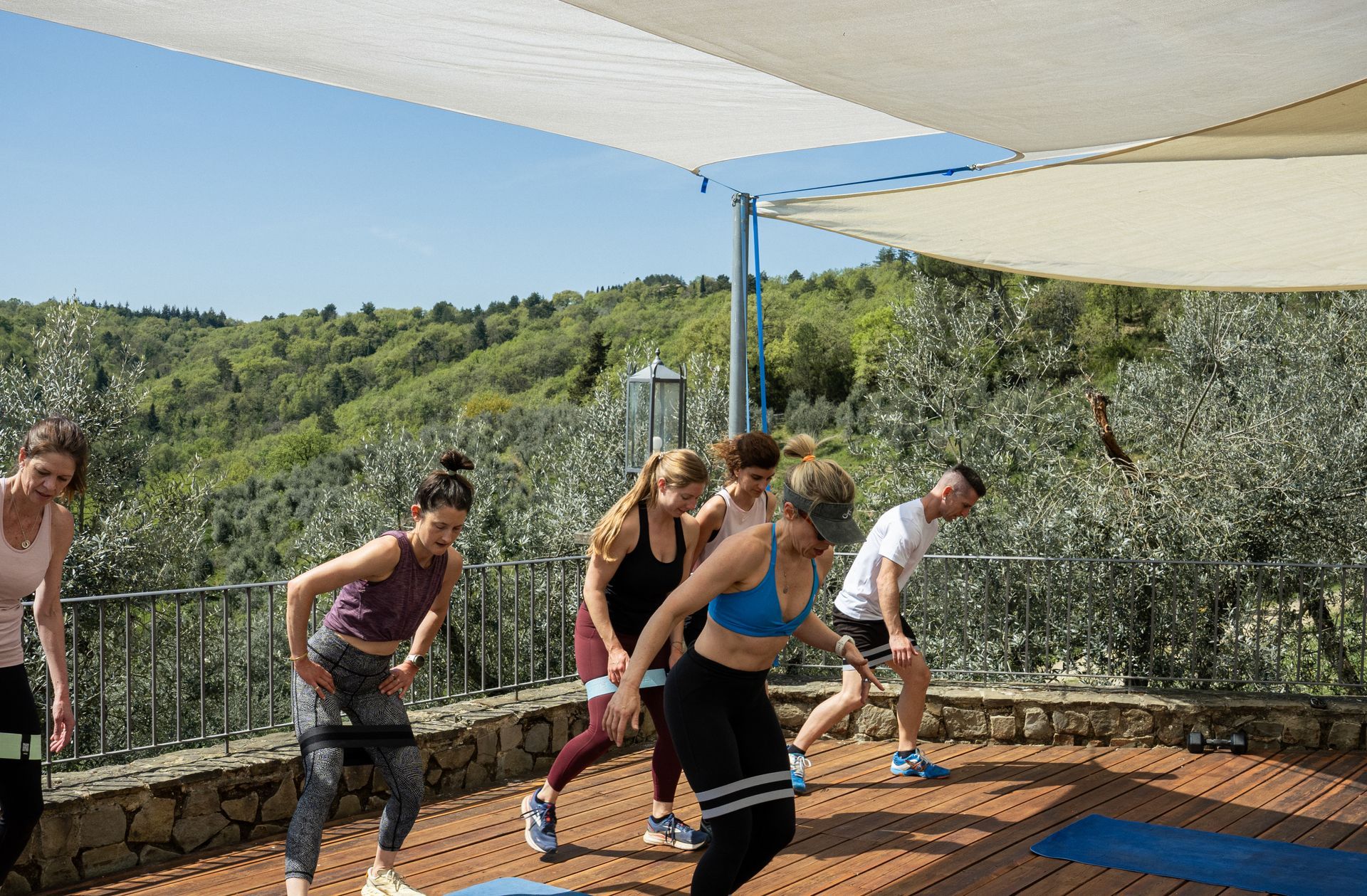 Fitness training session Tuscan Fitness luxury wellness retreat REGO Creative