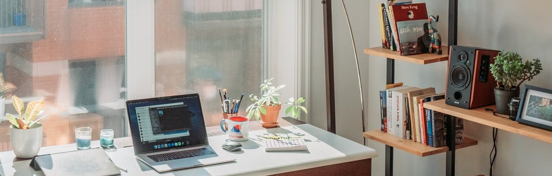 Desk with Artwork
