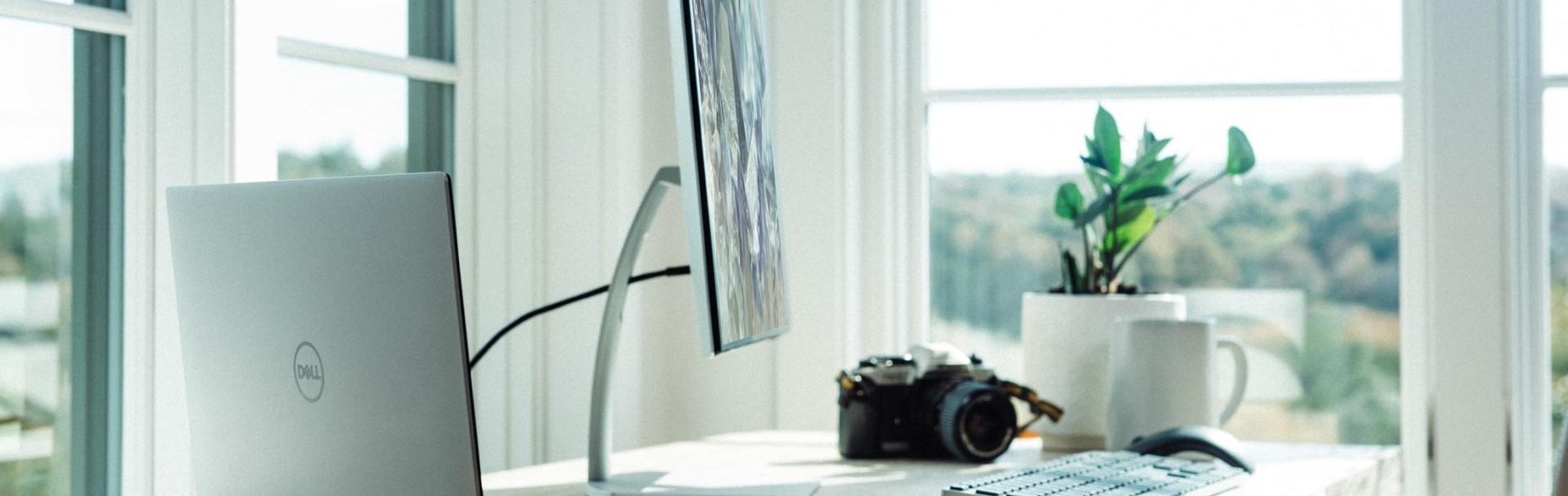 Desk by Windows