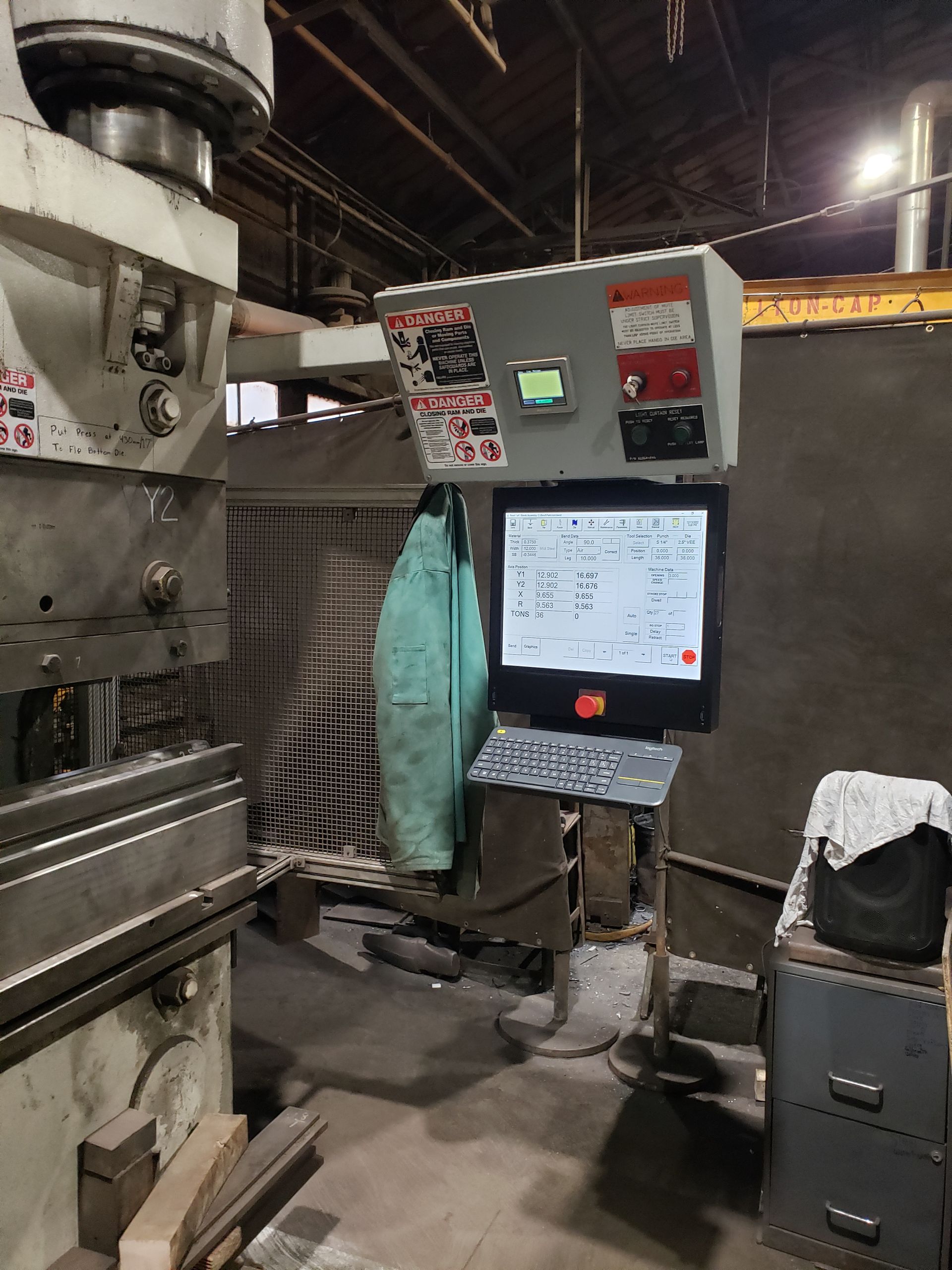 Pacific press brake machine