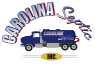 The logo for carolina septic inc. shows a blue truck