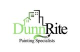 The dunrite painting specialists Redlands, CA logo is green and black.