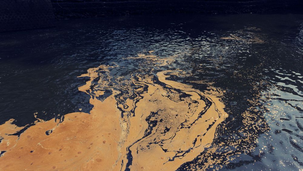 Orange Swirls on the Surface of a Dark Water — Raptor Waste Management In Mudgeeraba, QLD