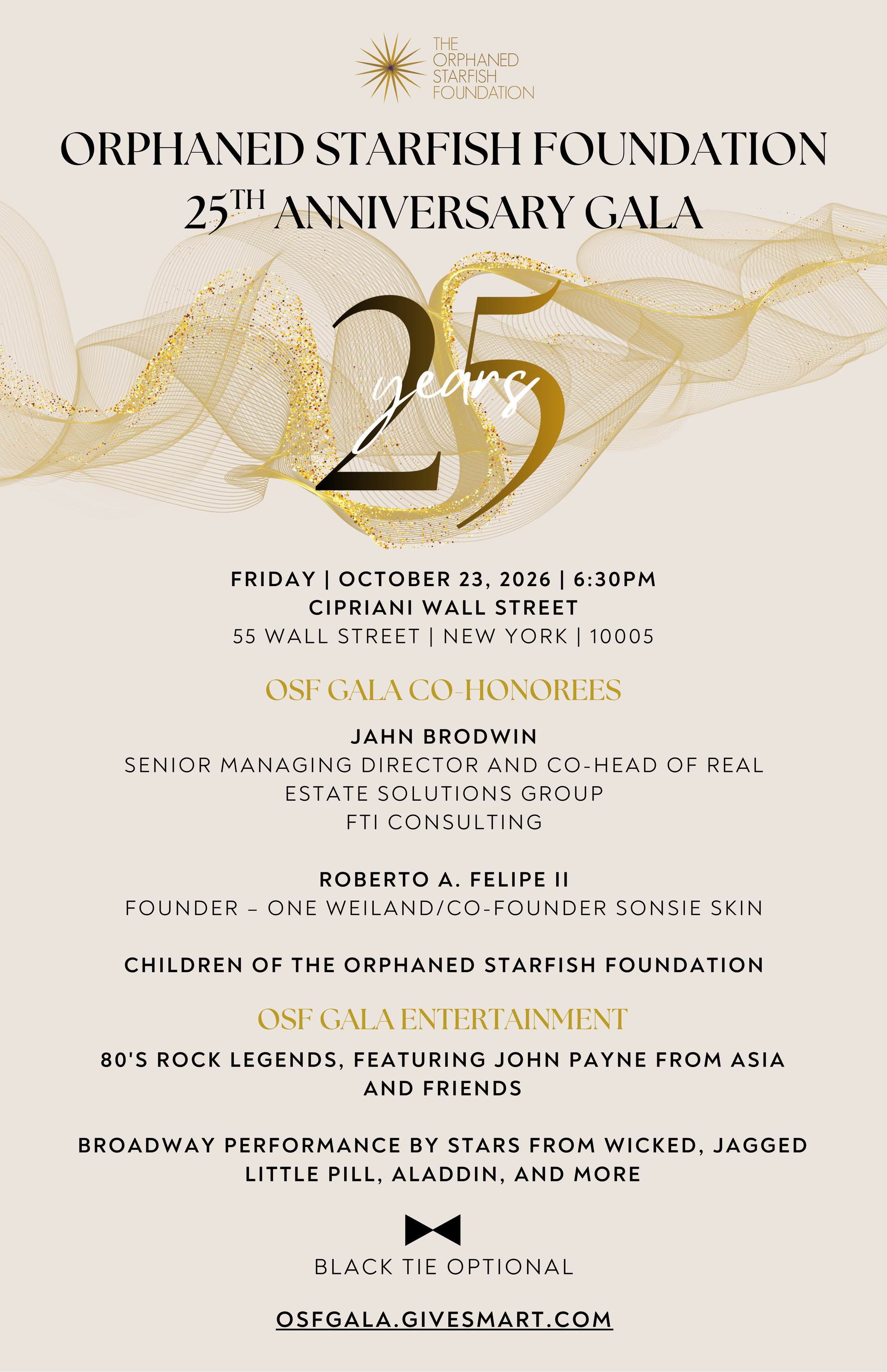 25th anniversary gala andy stein orphaned starfish foundation