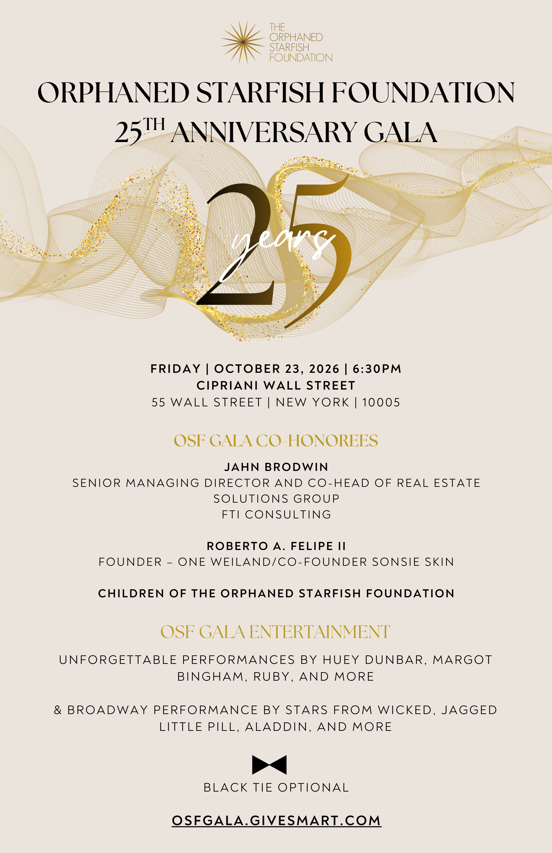 25th anniversary gala andy stein orphaned starfish foundation