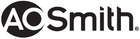 Black and white logo of A.O. Smith featuring the letters 