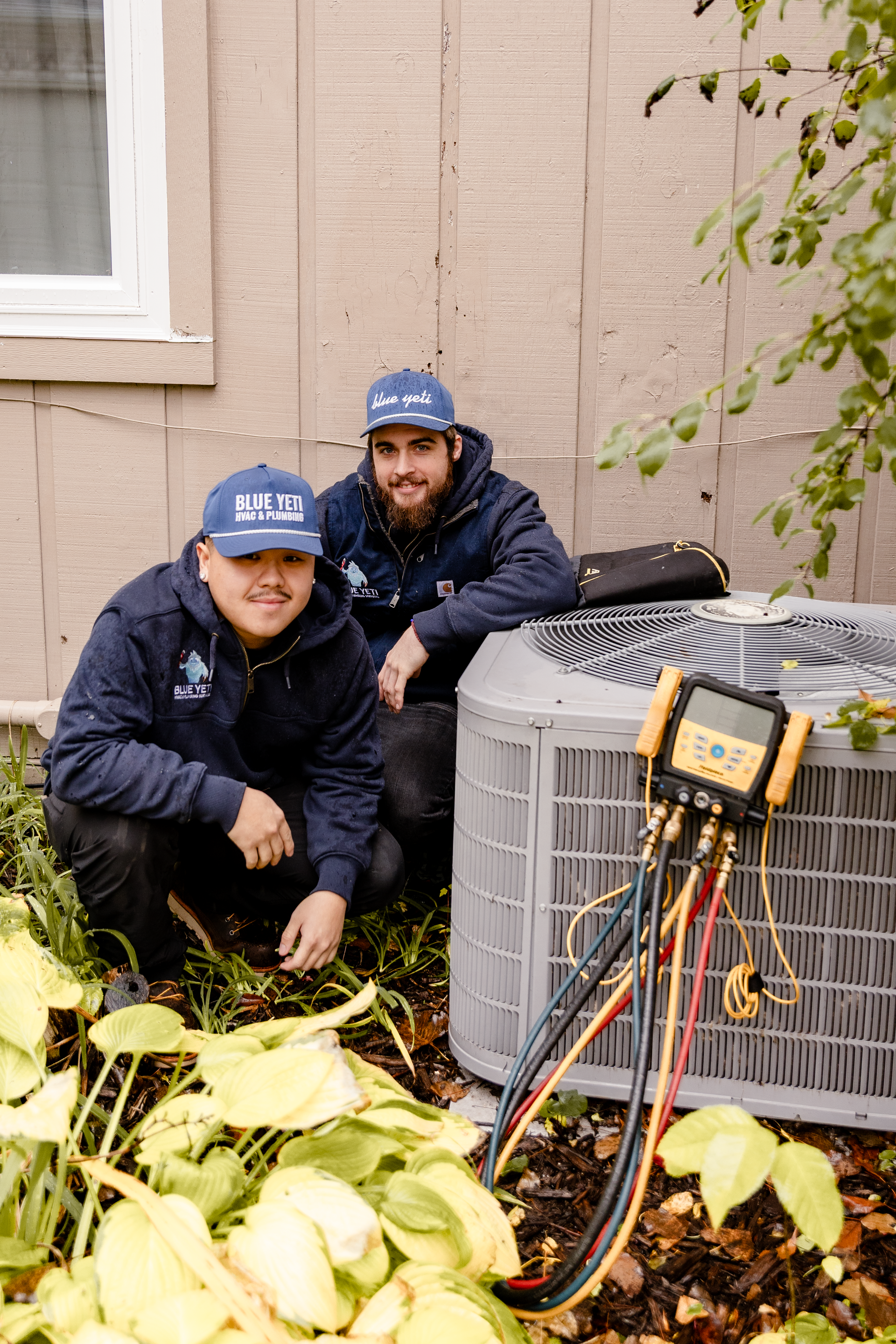 Blue Yeti Service technicians working on HVAC system