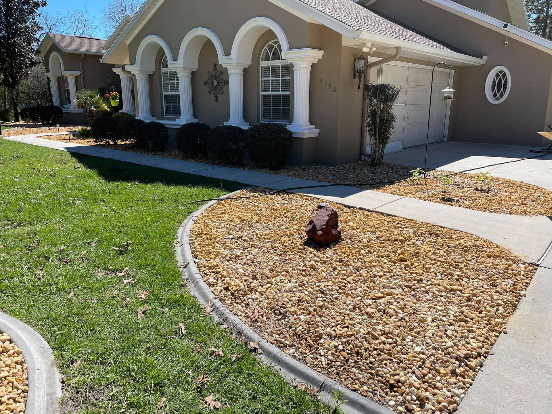 House Front Yard – Citrus Springs, FL – JS Best Landscaping LLC