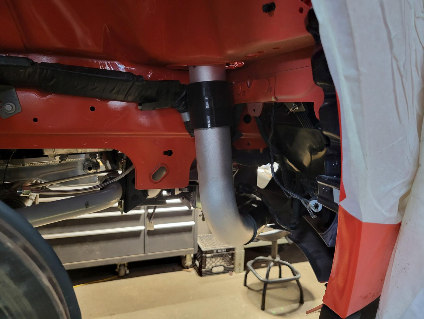 cut and welded elbows onto compressor housings and hot side charge piping3