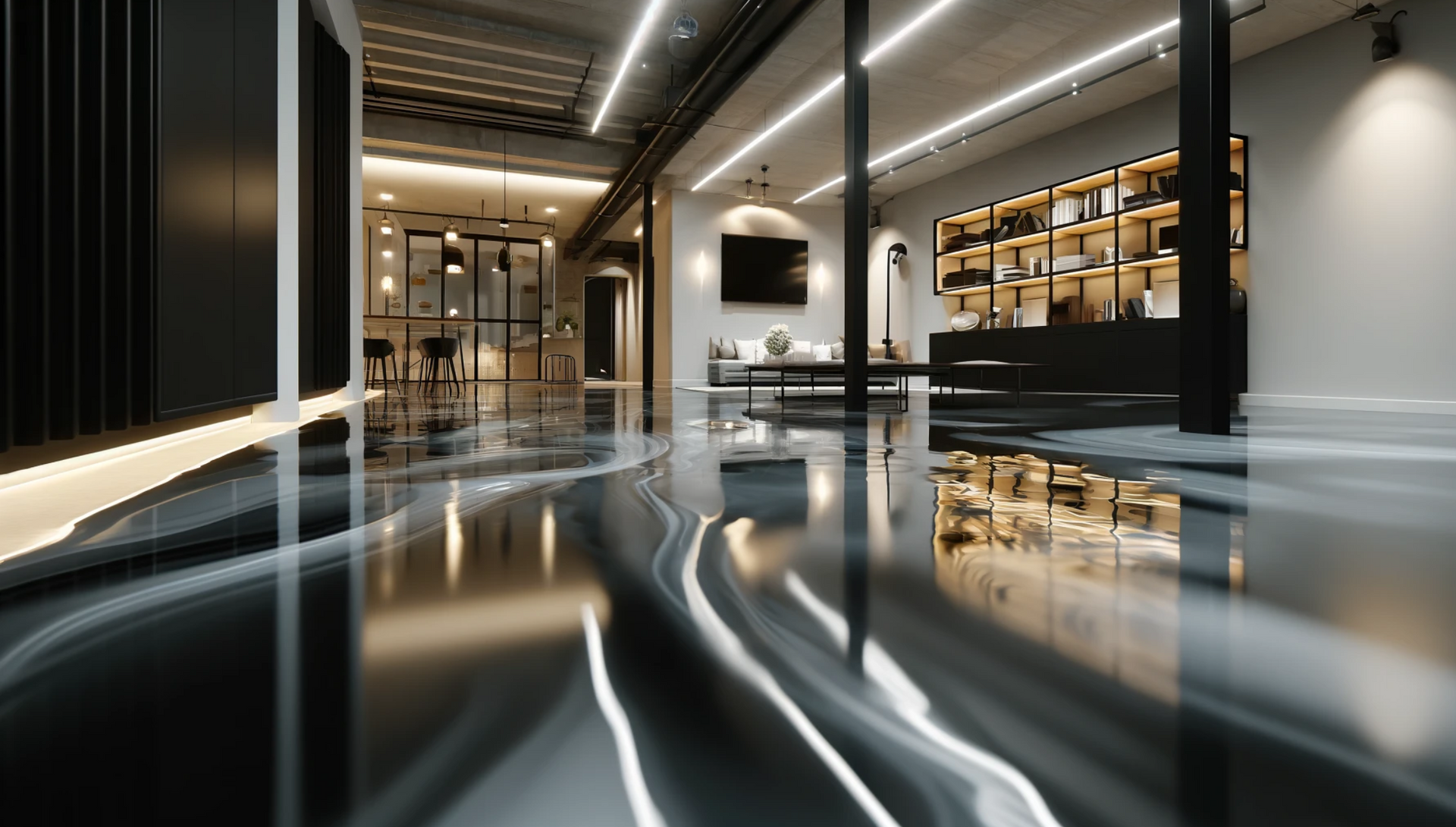 Epoxy Basement Floor Image of basement epoxy flooring