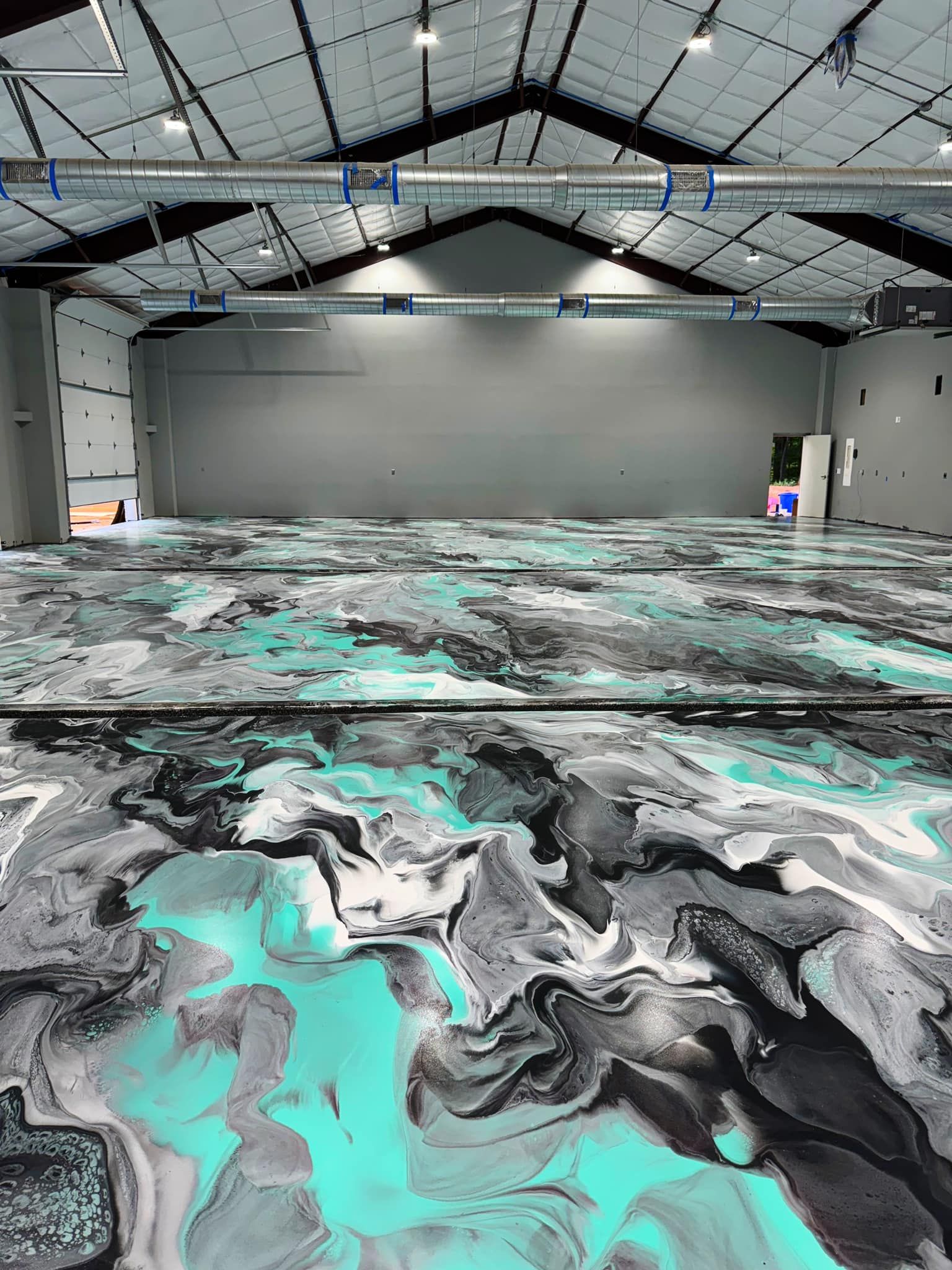 Metallic Eeoxy flooring.