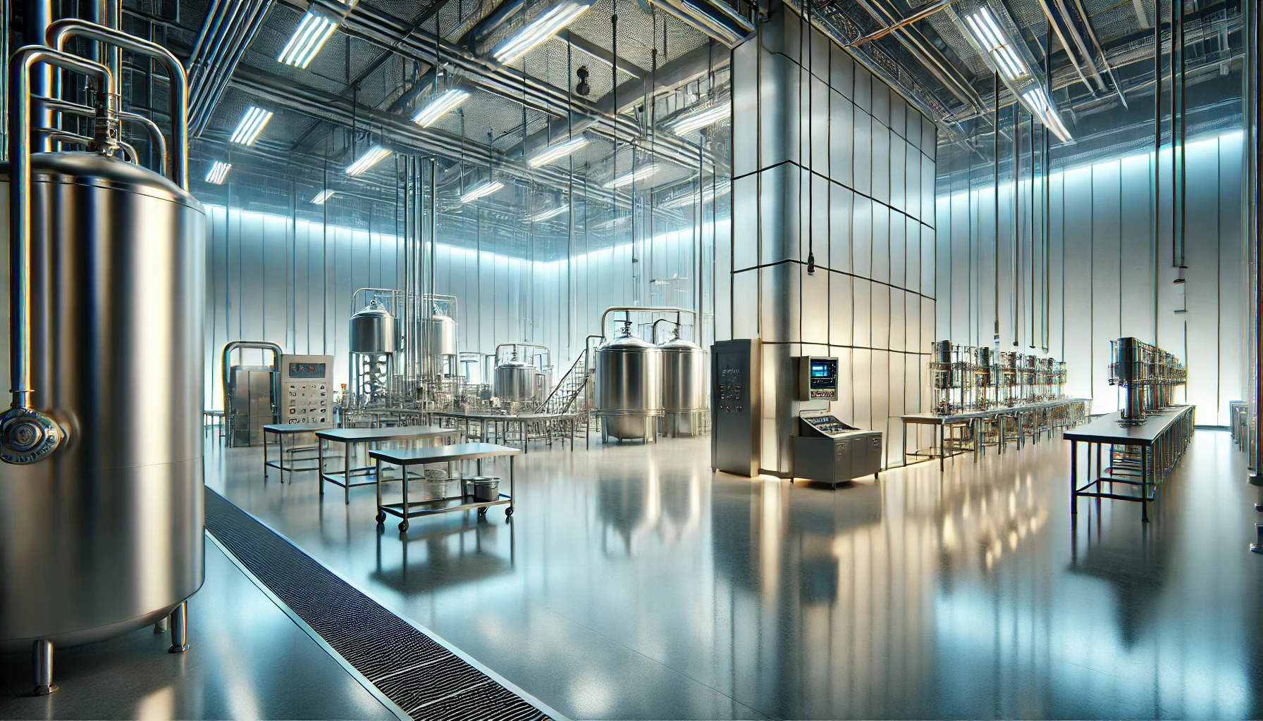 It is a very large room with a lot of machinery in it.