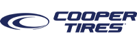 A logo for cooper tires with a blue circle in the middle.