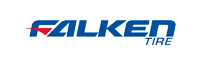 The falken tire logo is blue and red on a white background.