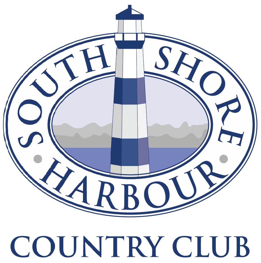 The logo for the south shore harbour country club