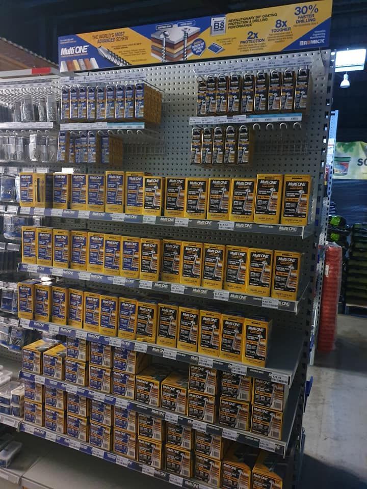 A Shelf In A Store Filled With Lots Of Boxes — Maleny Hardware & Rural Supplies In Maleny, QLD