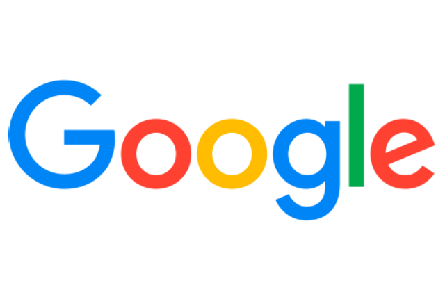 Google logo in blue, red, yellow, blue, green, and red letters on a white background