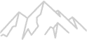 Simple gray outline of mountain peaks on a white background
