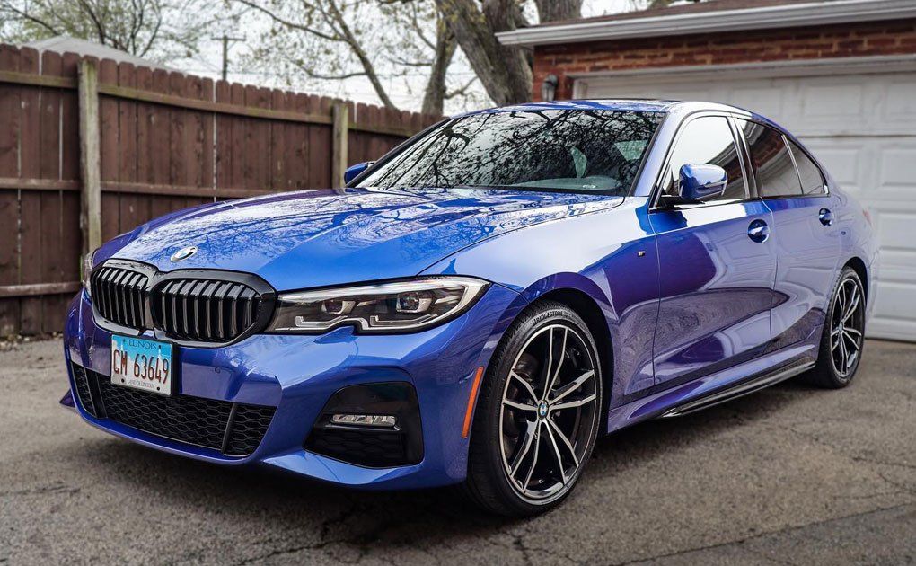 vehicle with paint protection film installed