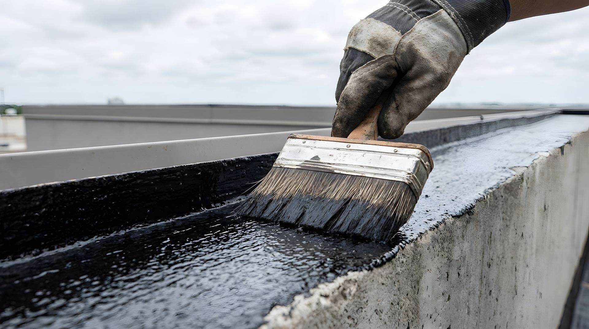 Protective roof waterproofing service helping extend roof life and improve durability.