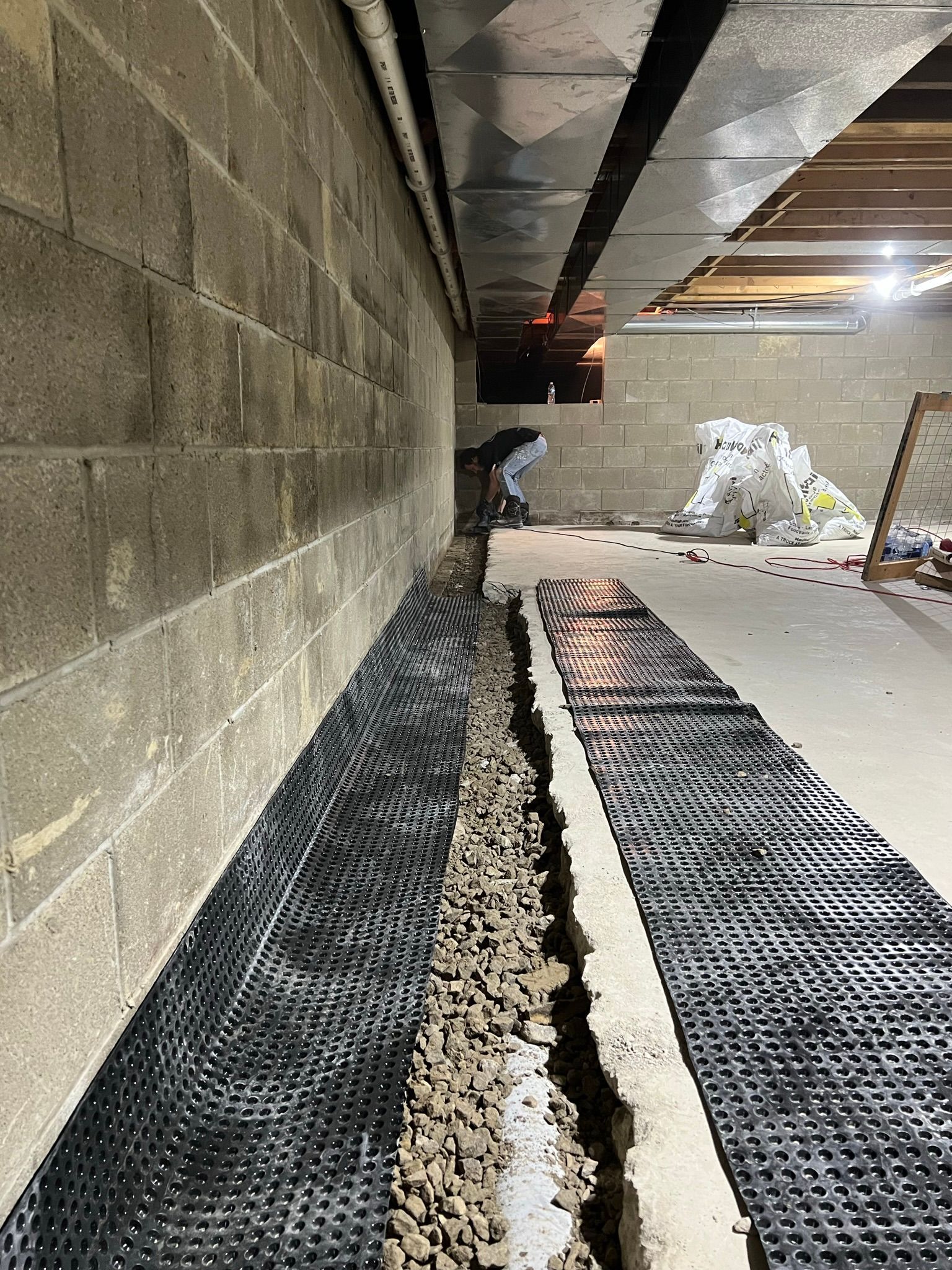 Interior Basement Waterproofing System
