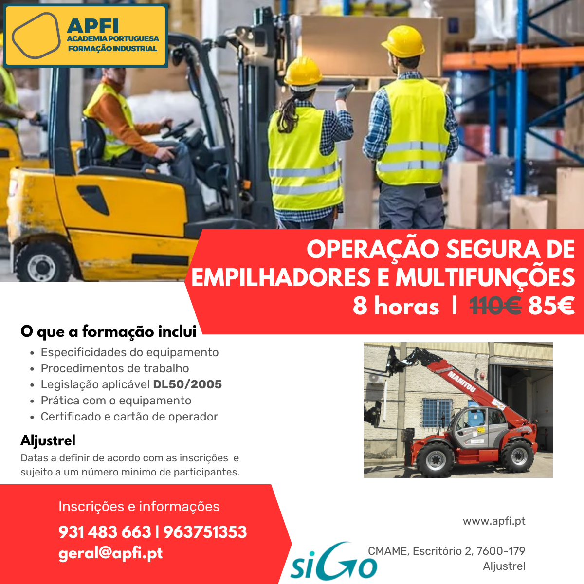 Operação Segura de Empilhadores e Multifunções APFI MINEXPERTS