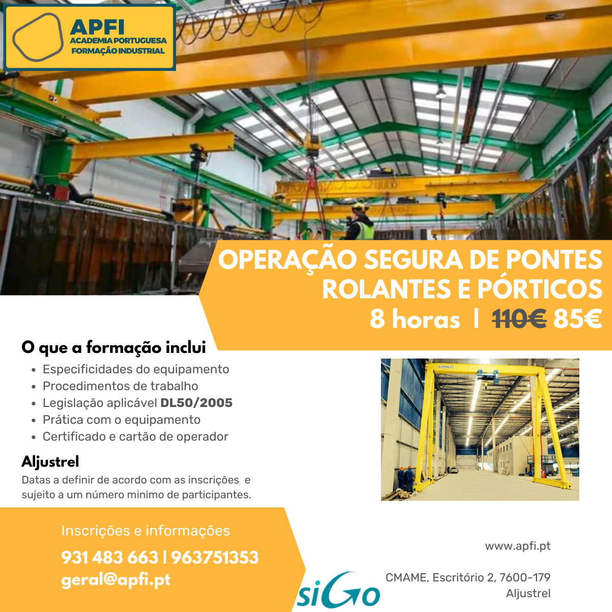 Operação Segura de Pontes Rolantes e Pórticos APFI MINEXPERTS