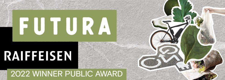 Ein Plakat für den futura raiffeisen 2022 winner public award
