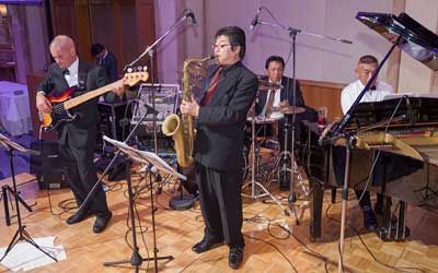 SRF Quartet playing dinner music at a gala event in Nagoya