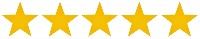 Five gold stars on a white background