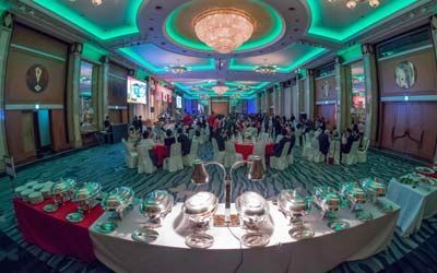Table setting at Champagne Ball