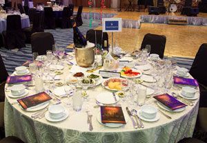 Maserati sponsor table at gala event in Nagoya