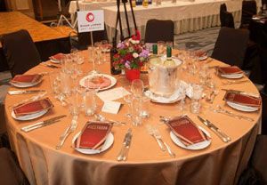 Shop Japan sponsor table at gala event in Nagoya