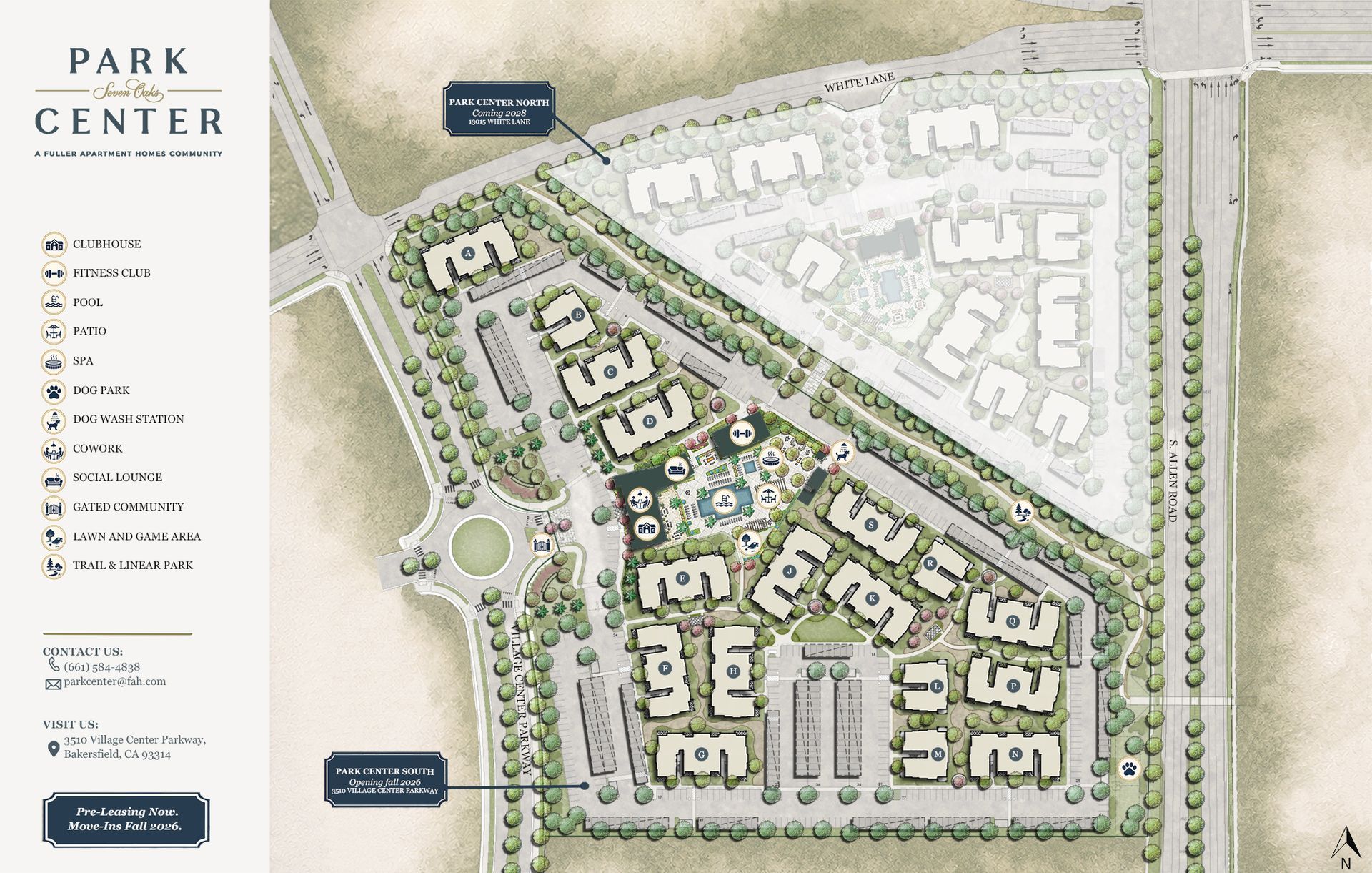 Park Center at Seven Oaks full property site plan