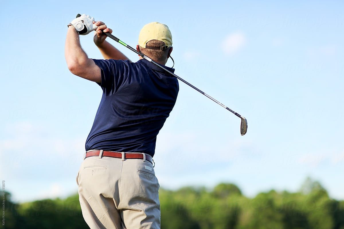 Resident enjoying a nearby golf course at Park Center at Seven Oaks