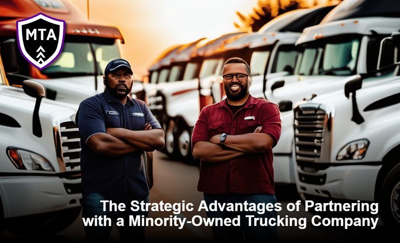 two men are standing in front of a row of trucks two men are standing in front of a row of trucks