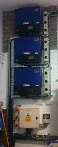 electricity boxes on wall