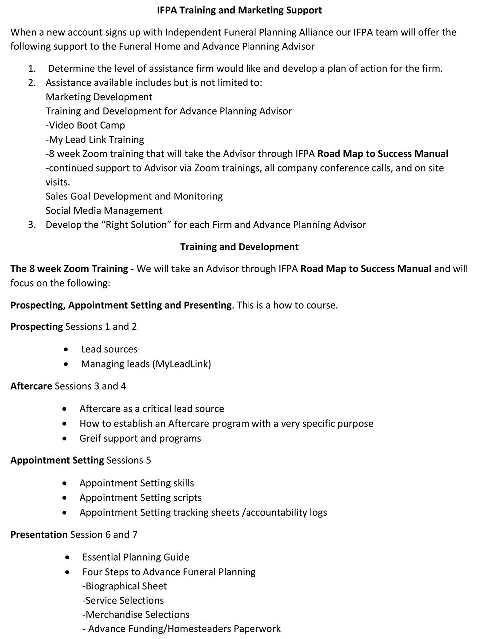 Funeral Home Training | IFPA