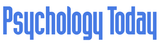The logo for psychology today is blue on a white background.